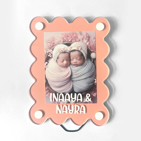 Personalised Photo Frame - Light Pink